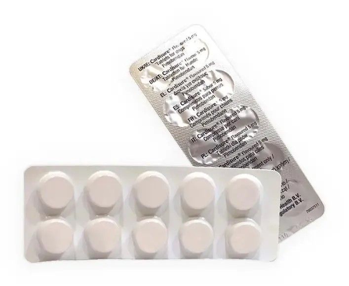 Кардішур 5 мг, (Cardisure 5 mg) 10 таблеток для лікування серцевої недостатності у собак 00009 фото
