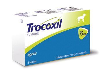 Трококсил 75 мг, (Trocoxil 75 mg) протизапальний нестероїдний препарат для собак, 2 таблетки 00074 фото