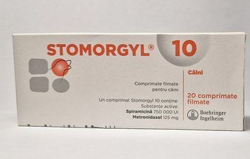 Стоморджил&nbsp;10 мг 20 таб. (Stomorgyl 10mg) антибактеріальний засіб для собак і кішок  00090 фото