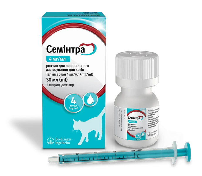 Семінтра 30 мл для лікування ХПН у кішок (SEMINTRA 4 mg/ml) 00095 фото